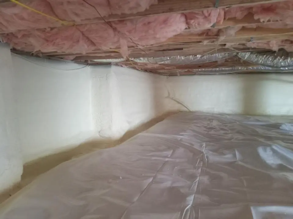 Crawl space encapsulation with closed-cell spray foam for Metal Roof Coating in Delafield